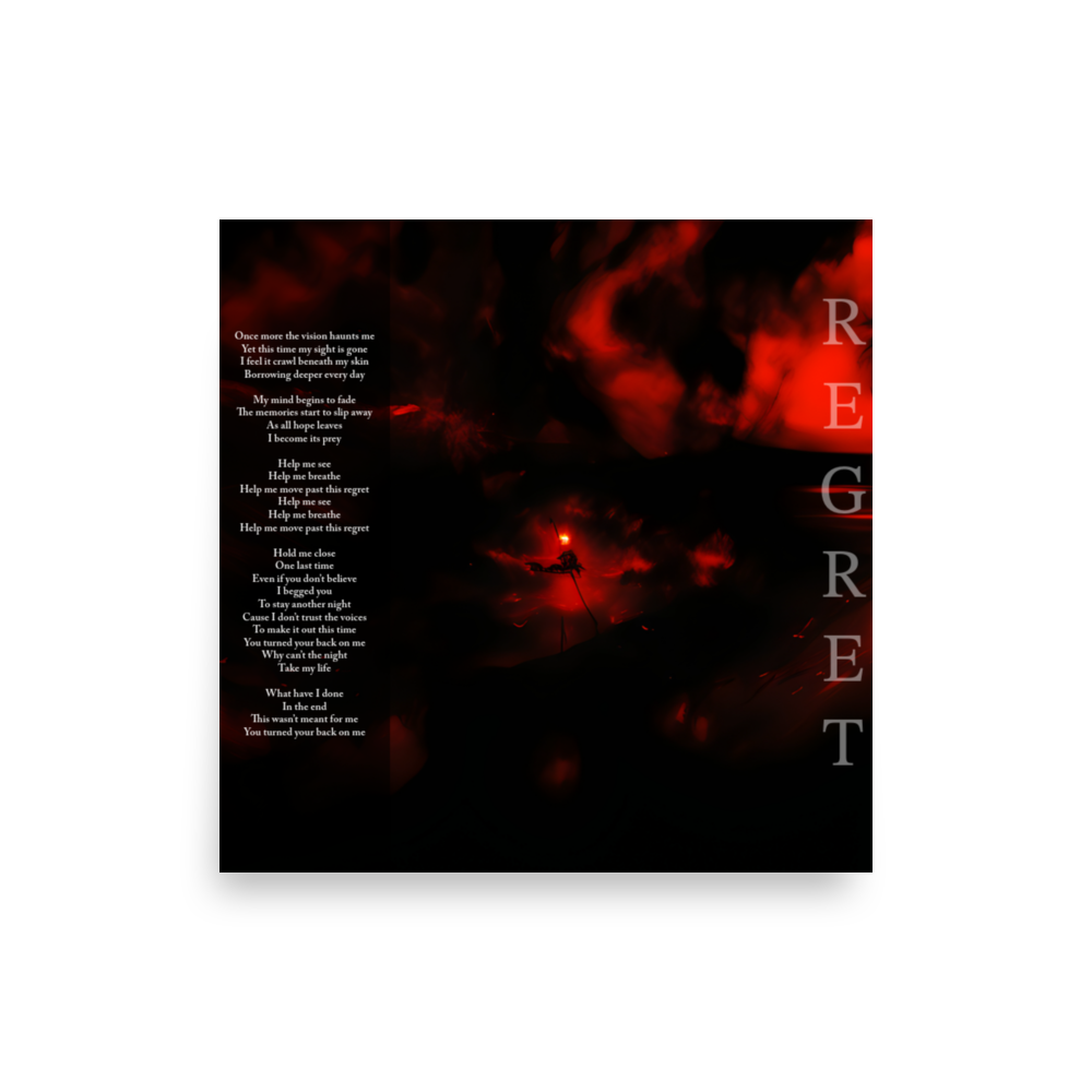REGRET Photo paper poster